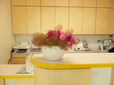 けむりの木　スモークツリー　バラ　イブピアッチェ　受付の花