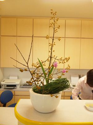 桐　トクサ　クルクマ　受付の花