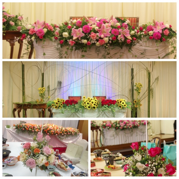 結婚式　ウェディング　メインテーブル　平戸市　海上ホテル