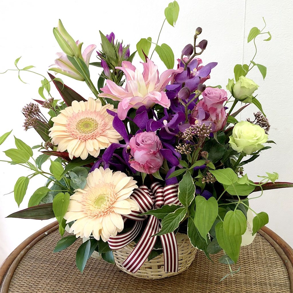 ユリ　ガーベラ　アレンジメント