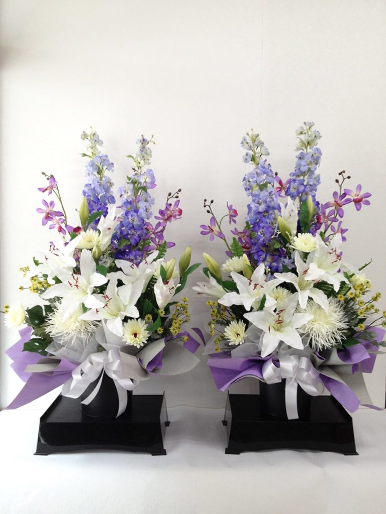 お供え 初盆 造花 アレンジメント 1対