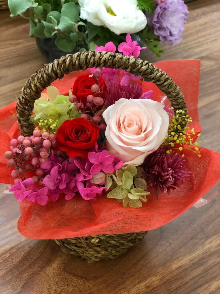 プリザーブドフラワー　アレンジ