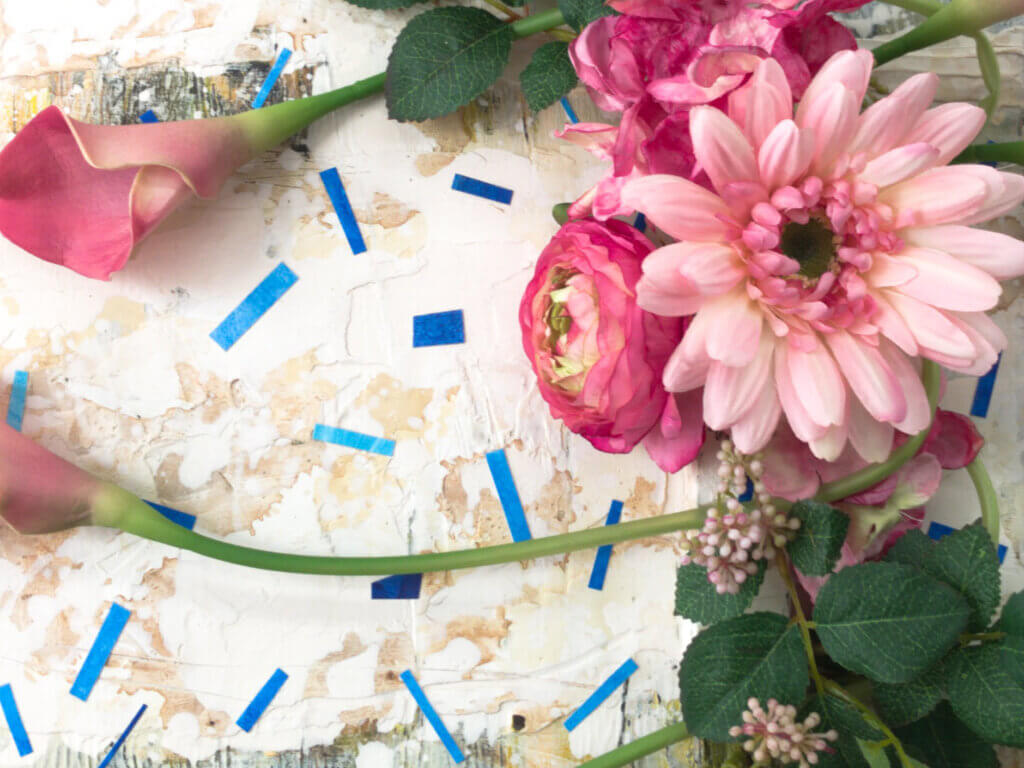 壁掛け　造花　アート　ガーベラ　カラー