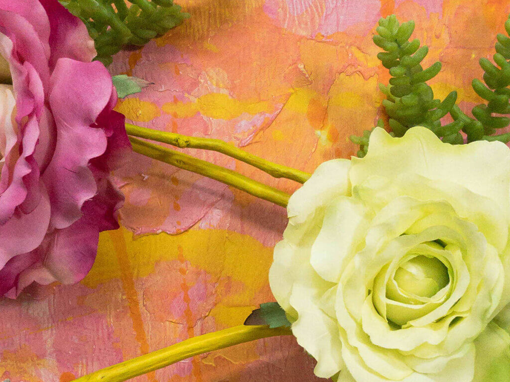 壁掛け　造花　アート　流木　バラ　多肉植物