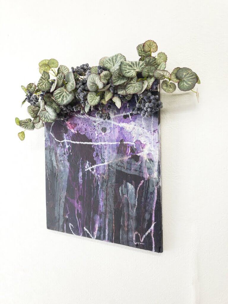 壁掛け　造花　アート