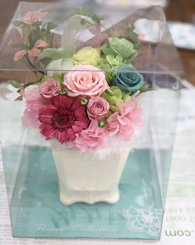 プリザーブドフラワー　クリアケース