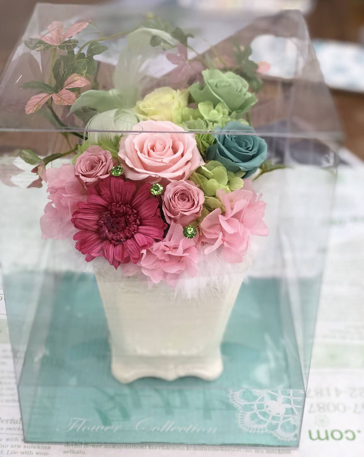 プリザーブドフラワー　クリアケース 平戸市 タナカヤ花店