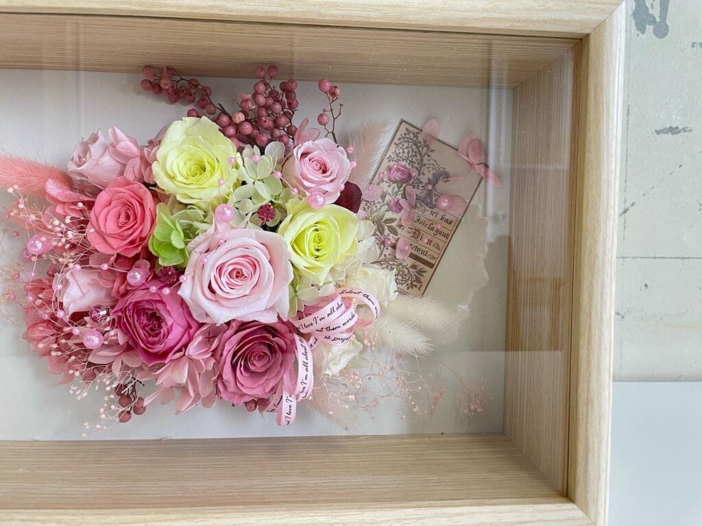 プリザーブドフラワー　壁掛け