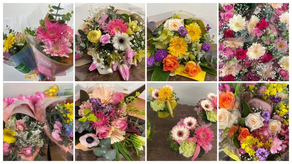 3月送別シーズンの花束、アレンジメントの画像